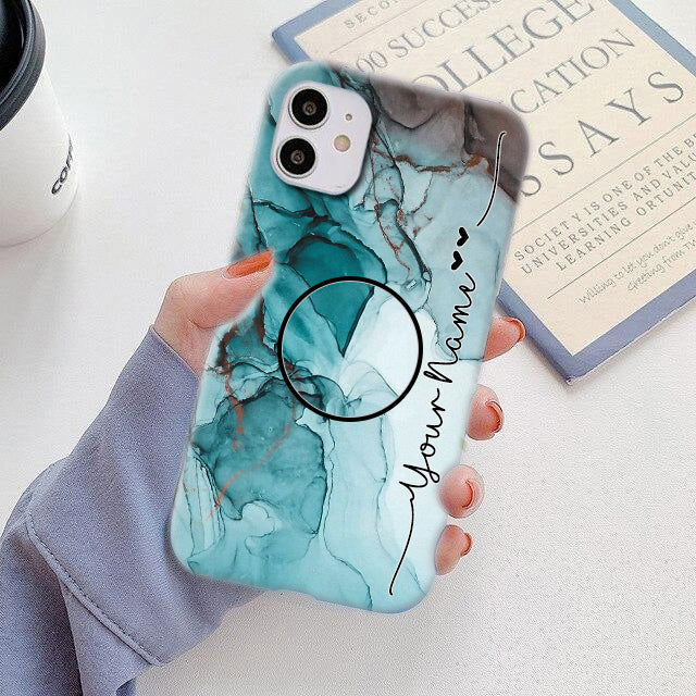 Green Marble Print Mobile Cover